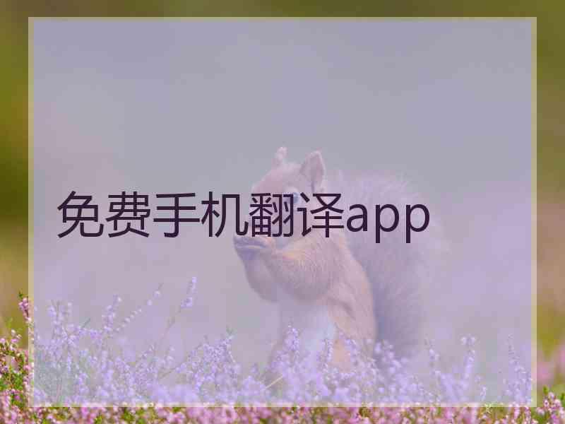 免费手机翻译app