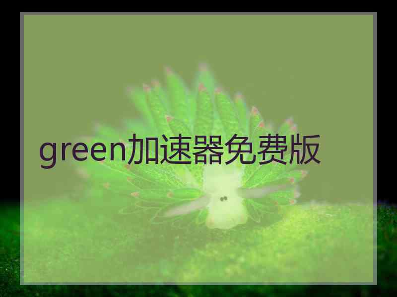 green加速器免费版