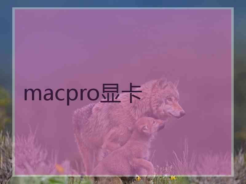 macpro显卡