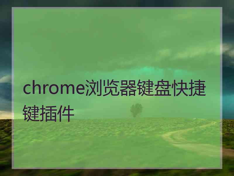 chrome浏览器键盘快捷键插件
