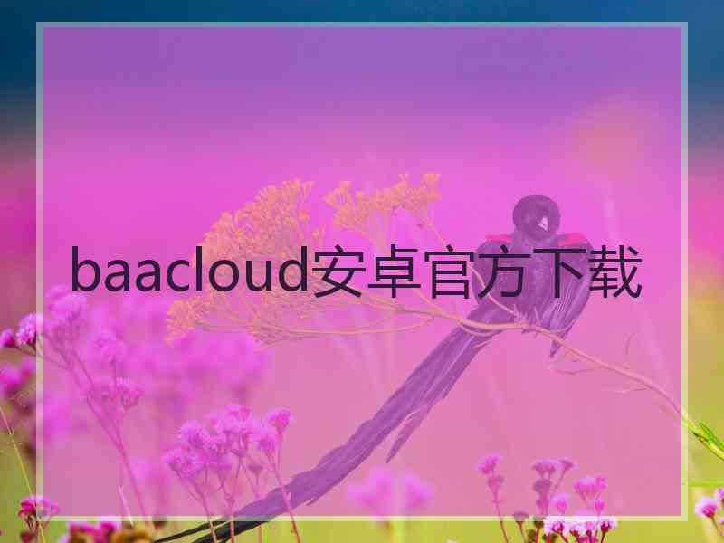 baacloud安卓官方下载