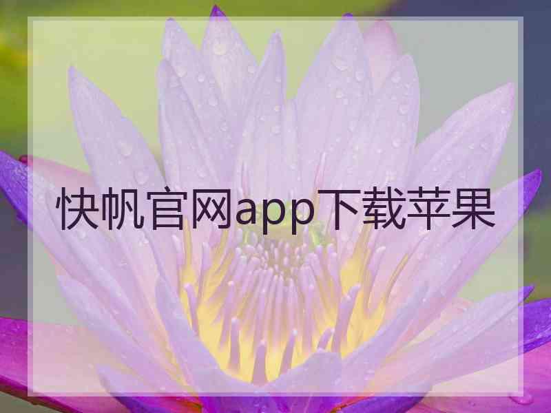 快帆官网app下载苹果