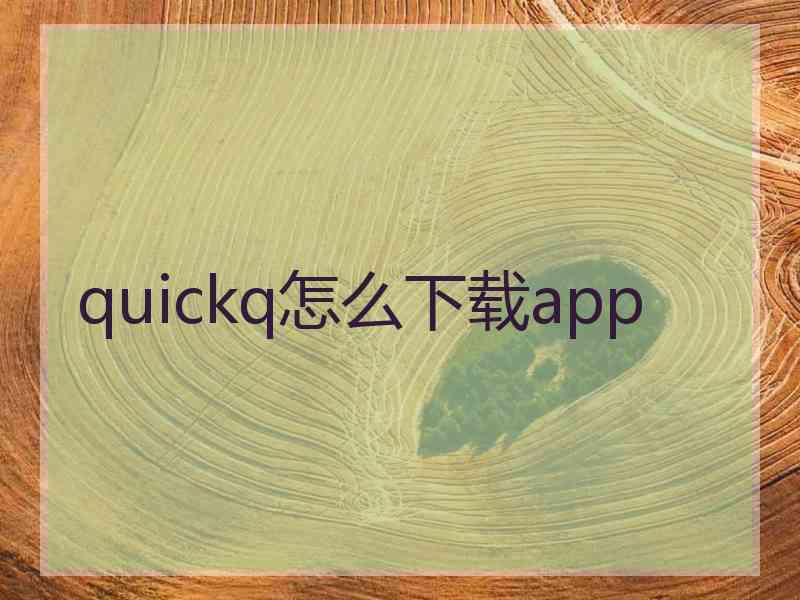 quickq怎么下载app