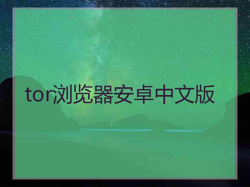 tor浏览器安卓中文版