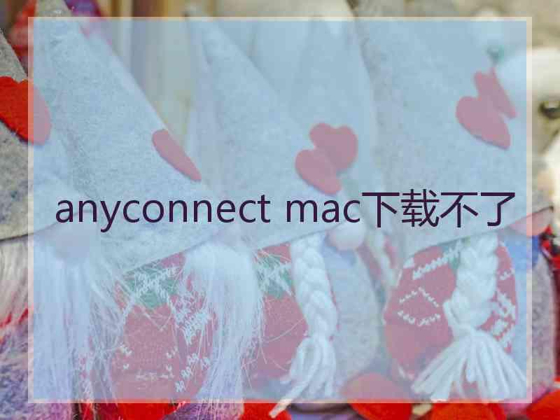 anyconnect mac下载不了