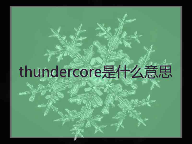 thundercore是什么意思